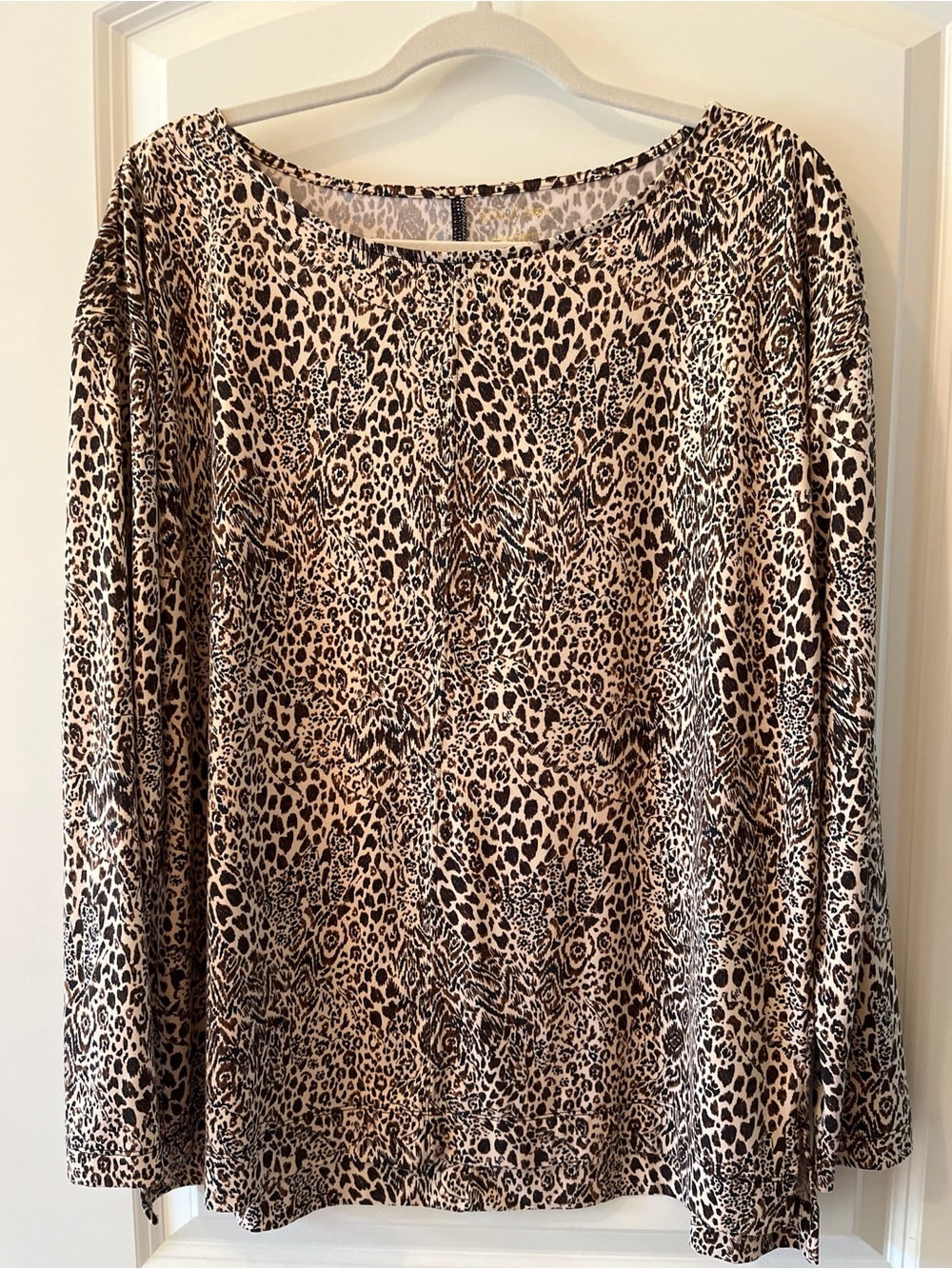 Lilly Pulitzer Karessa top L macadamia pattern play 010538